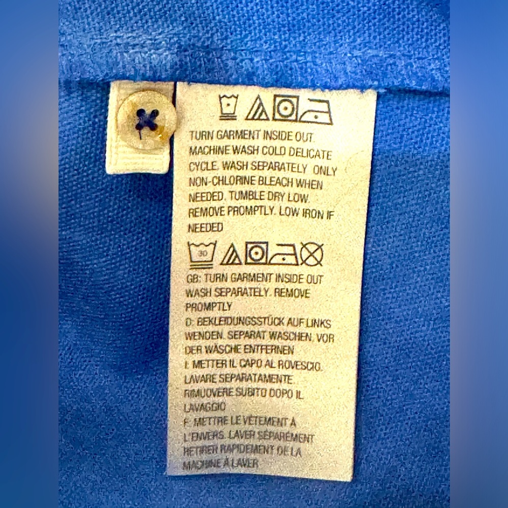 NWOT - LOGO By Lori Goldstein 100% Cotton Button Front Colored Denim Mid… - Picture 6 of 7